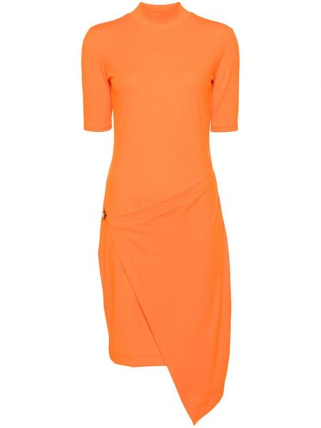 Rochie asimetrică Calvin Klein portocaliu