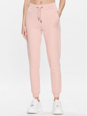 Sportovní kalhoty Armani Exchange růžové