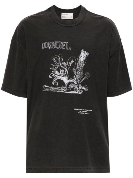Βαμβακερή μπλούζα με σχέδιο Domrebel