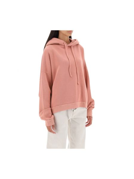 Oversize hoodie aus baumwoll Acne Studios pink
