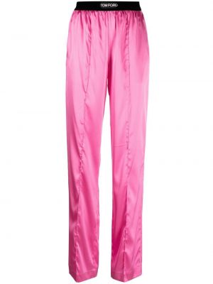 Παντελόνι με ίσιο πόδι Tom Ford ροζ
