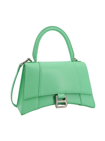 Bolso clutch de cuero Balenciaga verde