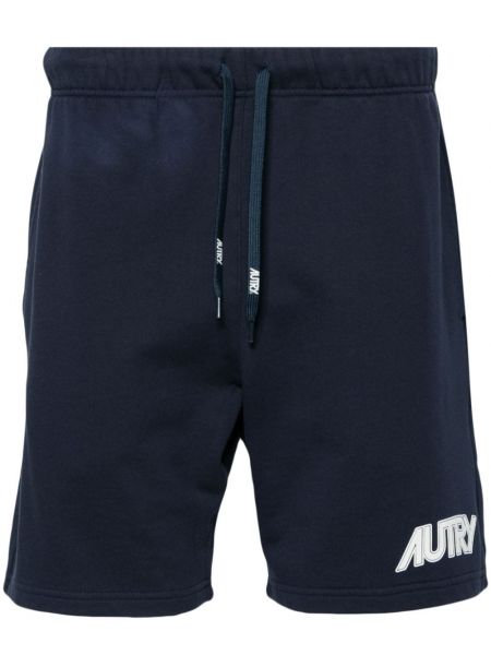 Shorts en coton à imprimé Autry bleu