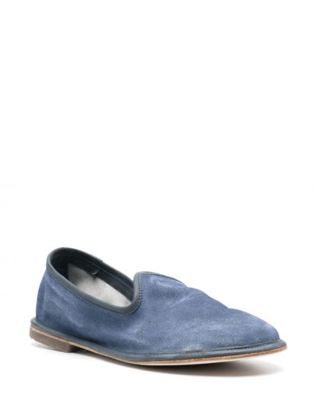 Kožené semišové loafers Alberto Fasciani modré