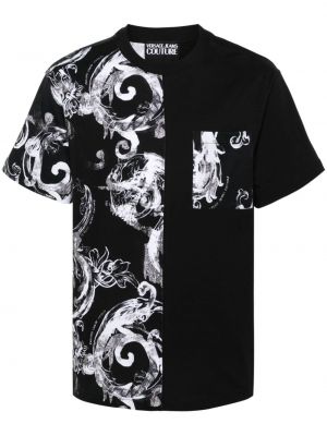 Tricou din bumbac cu imagine Versace Jeans Couture