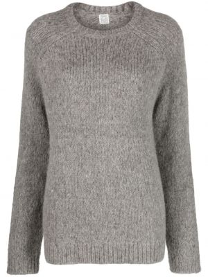 Chunky sveter s okrúhlym výstrihom Totême sivá