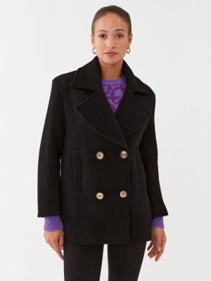 Vlněný kabát Pinko černý