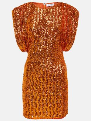 Mini robe à paillettes The Attico orange