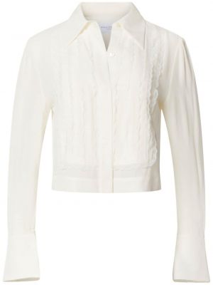 Hedvábná košile Equipment bílá