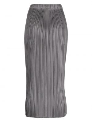 Plisované midi sukně Pleats Please Issey Miyake šedé