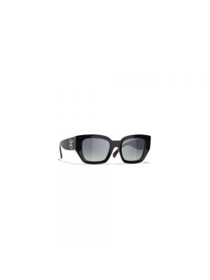 Okulary przeciwsłoneczne skórzane klasyczne Chanel