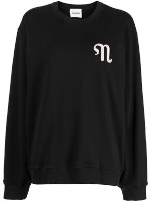 Brodert sweatshirt Nanushka svart