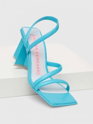 Sandale na petu s uzorkom zvijezda Chiara Ferragni plava