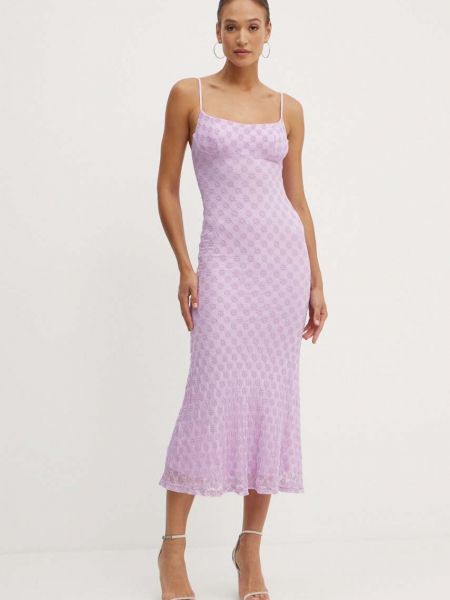 Rochie lunga Bardot violet