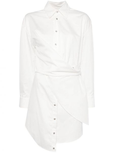 Haljina košulja s draperijom Marques'almeida bijela