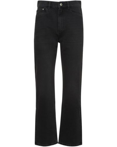 Bavlnené džínsy s rovným strihom Wandler čierna