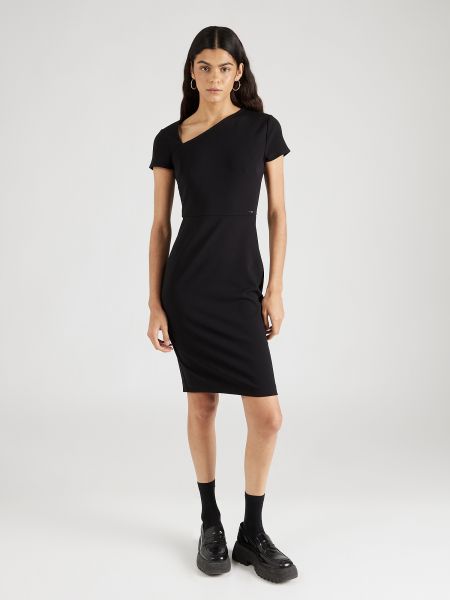 Priliehavé košeľové šaty Calvin Klein čierna