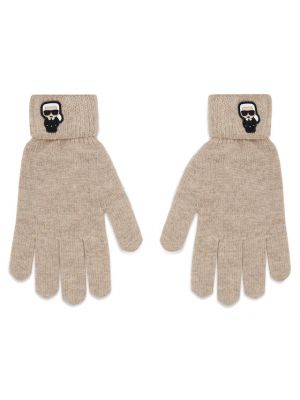 Béžové rukavice Karl Lagerfeld