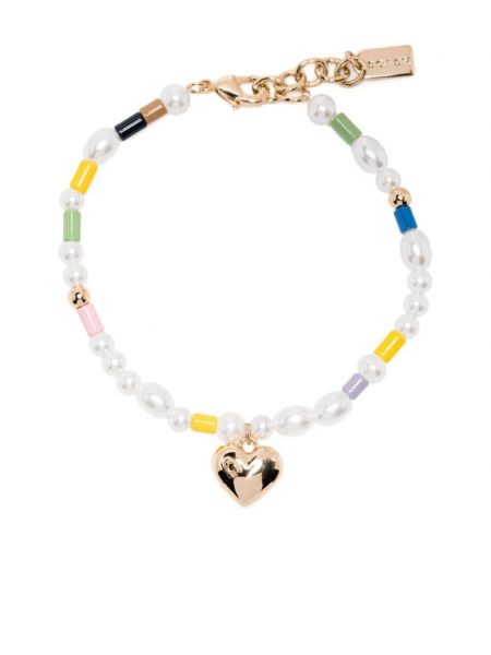 Bracelet avec perles de motif coeur Coach