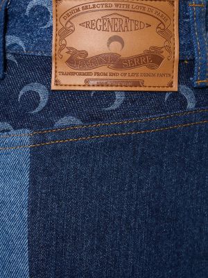 Voľné džínsy s potlačou Marine Serre modrá