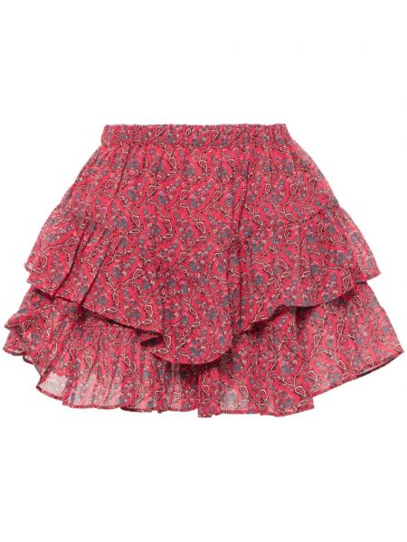 Kratke hlače s cvjetnim printom s printom Marant Etoile crvena