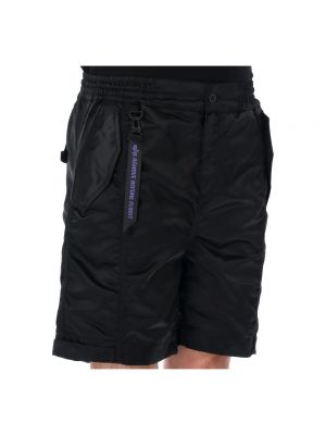 Pantalones cortos de nailon Alpha Industries negro