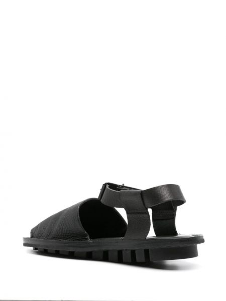 Kožené sandály s přezkou Trippen černé