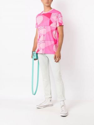 Koszulka z nadrukiem Amir Slama różowa