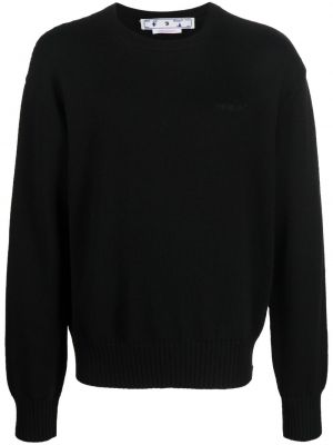 Pull en laine col rond Off-white