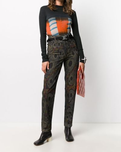 Pantalones rectos con estampado abstracto Eckhaus Latta