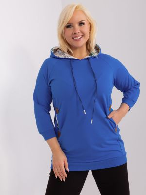Bluza z kieszeniami Fashionhunters niebieska