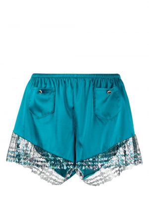 Spitzen shorts mit stickerei Fleur Du Mal blau