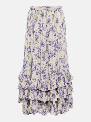 Květinové bavlněné dlouhá sukně Polo Ralph Lauren