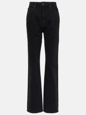 Straight fit džíny s vysokým pasem Khaite černé