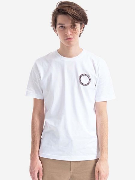 Bavlněné tričko s potiskem Norse Projects bílé
