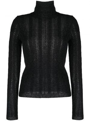Jersey de punto de tela jersey Saint Laurent negro