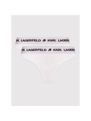 Chiloți tanga Karl Lagerfeld alb