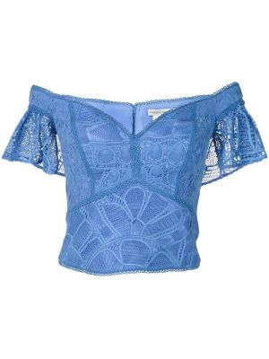 Блуза с дантела Martha Medeiros синьо