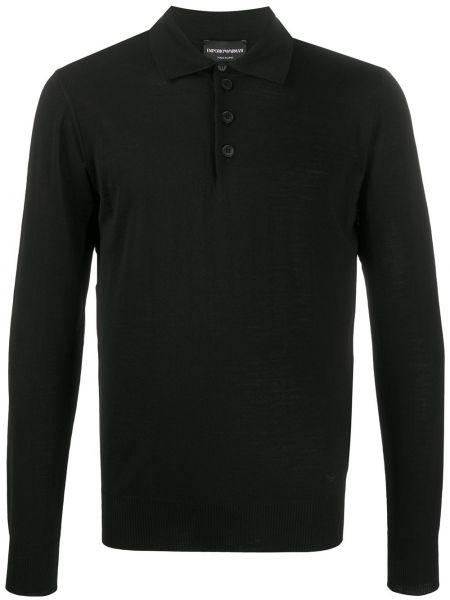 Poloskjorte Emporio Armani svart