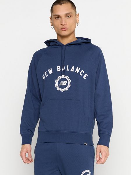 Bluza z kapturem New Balance niebieska