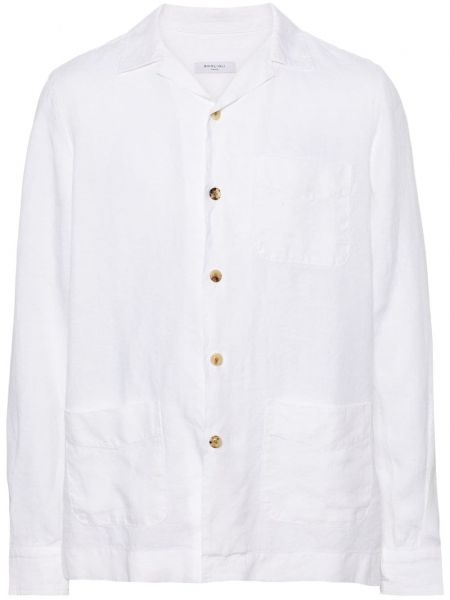 Lininė marškiniai Boglioli balta