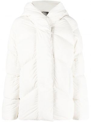Πουπουλένιο μπουφάν με κουκούλα Canada Goose λευκό