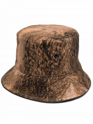 Кожа шапка с принт Burberry бежово