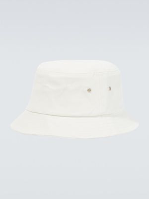 Памучна шапка бродирана на цветя Kenzo бяло