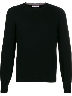 Jersey slim fit de punto de tela jersey Brunello Cucinelli negro
