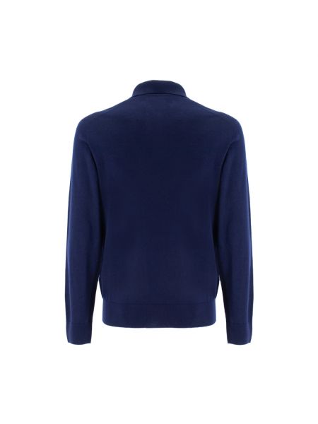 Camisa de lana slim fit manga larga Sease azul