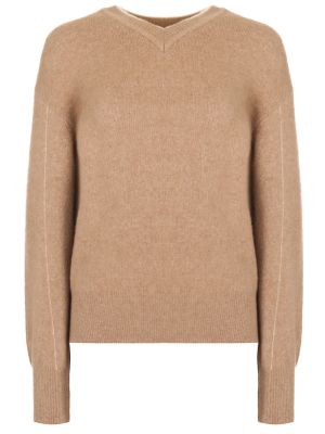 Шерстяной пуловер Lorena Antoniazzi коричневый