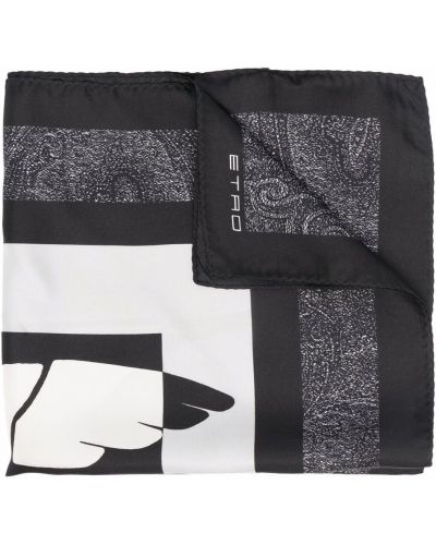 Pañuelo de seda con bolsillos Etro negro