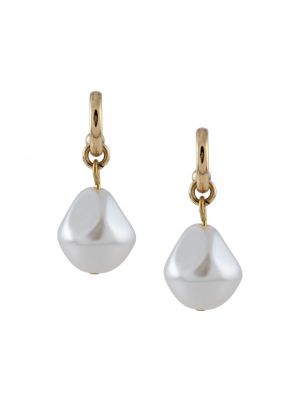 Boucles d'oreilles avec perles à boucle Jennifer Behr blanc
