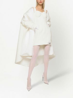 Bavlněné mini šaty Dolce & Gabbana bílé